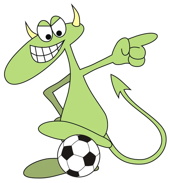 Jugador de fútbol Devilkin — Archivo Imágenes Vectoriales