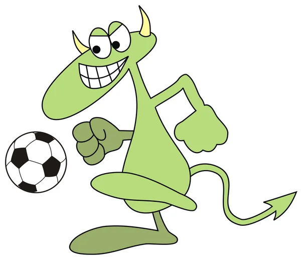 Devilkin παίκτης ποδοσφαίρου — Διανυσματικό Αρχείο