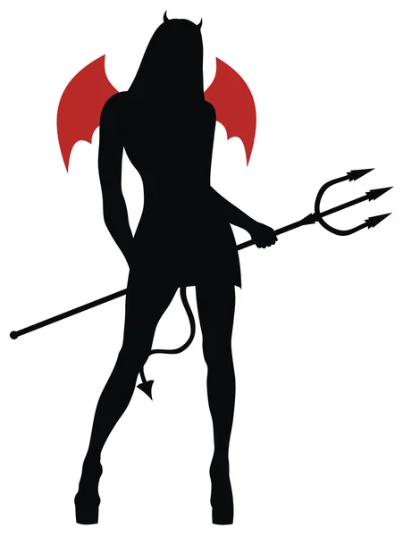 Ďábelská žena — Stockový vektor