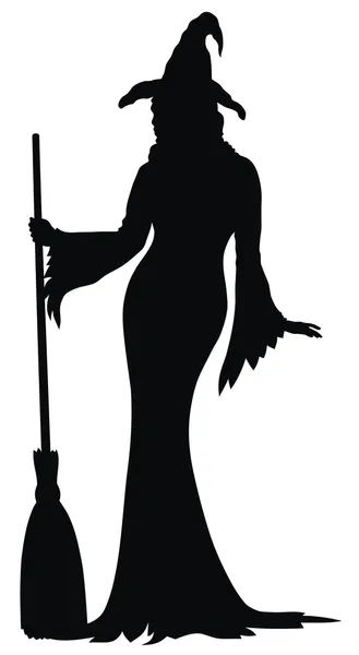 Witch silhouette — Stock Vector