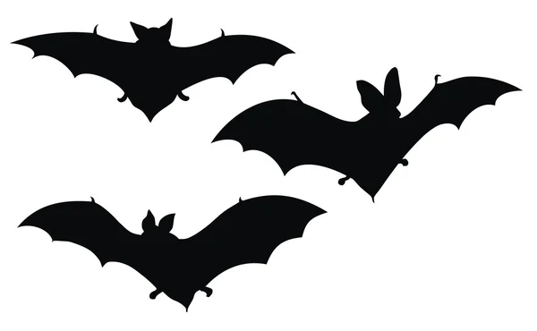 Silhuetas de morcegos —  Vetores de Stock