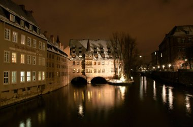 Night scene from Nuremberg, Germany clipart