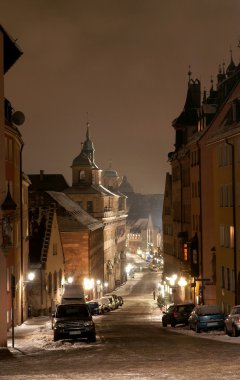 gece sahne Merkezi Nürnberg, Almanya