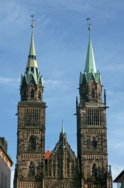 Igreja São Lourenço Situada Nuremberga Alemanha — Fotografia de Stock