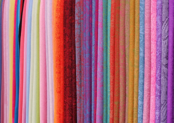 Barwionych Tkanin — Zdjęcie stockowe