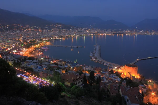 stock image Turkey - Alanya at night