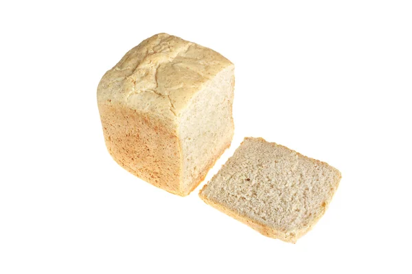Assado em um pão caseiro pão de trigo branco — Fotografia de Stock