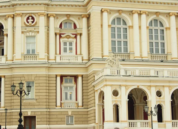 Boczne Teatru Opery Latarniami Odessa — Zdjęcie stockowe