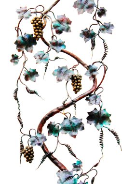 Color forge ornament in the form of a grapevine clipart