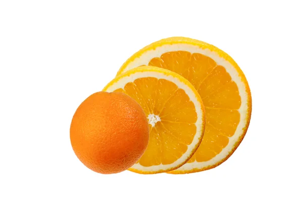 Segment Mogen Orange Vit Bakgrund — Stockfoto