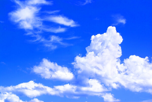 Clouds on blue sky