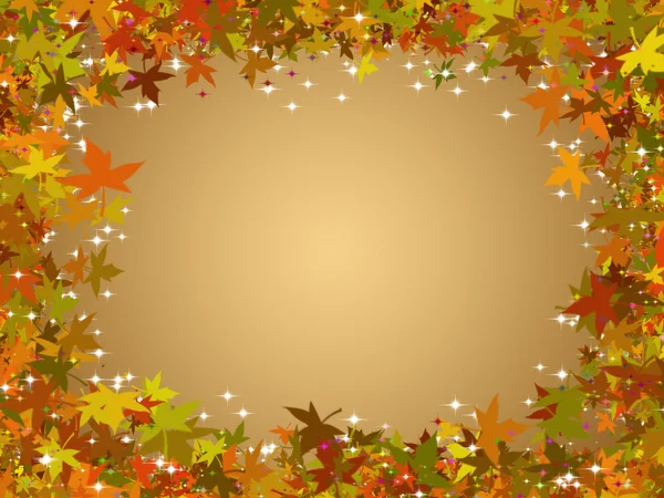 Barevný rám podzimních listí — Stock fotografie