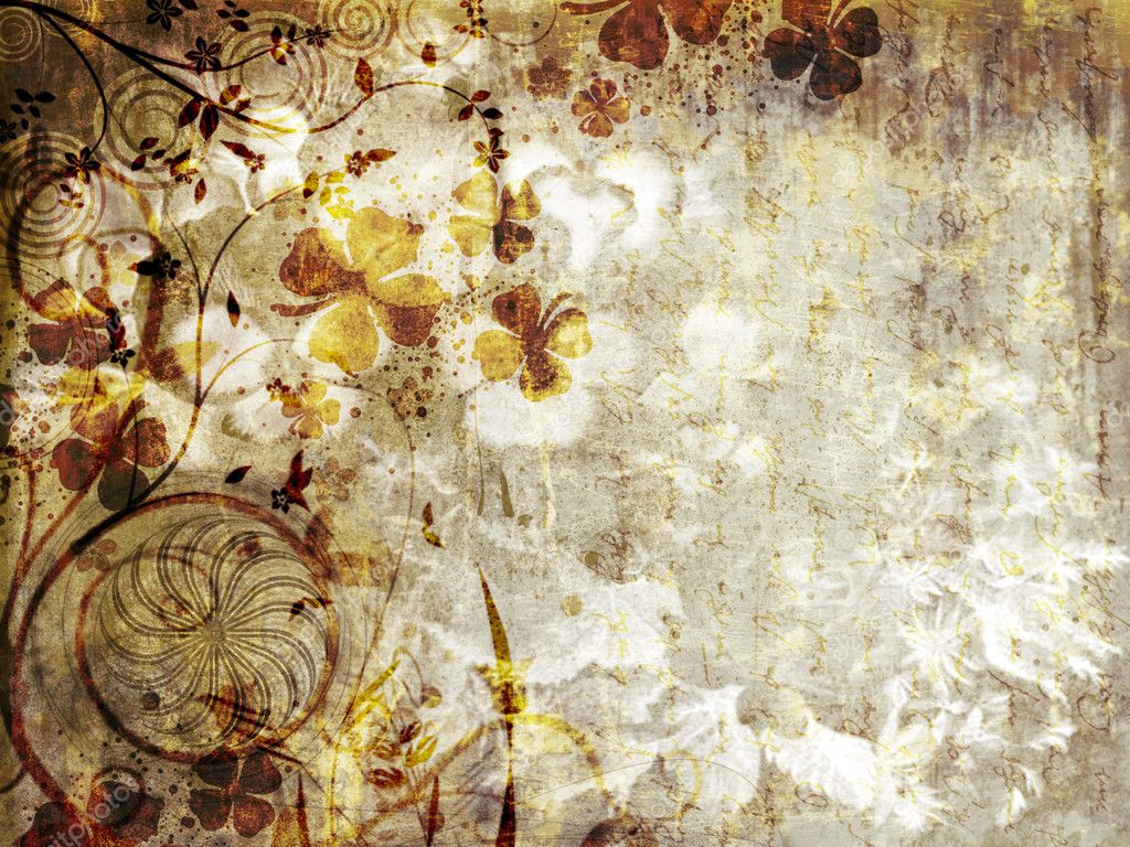 Grunge floral background — Stock Photo © alinbrotea #4157699