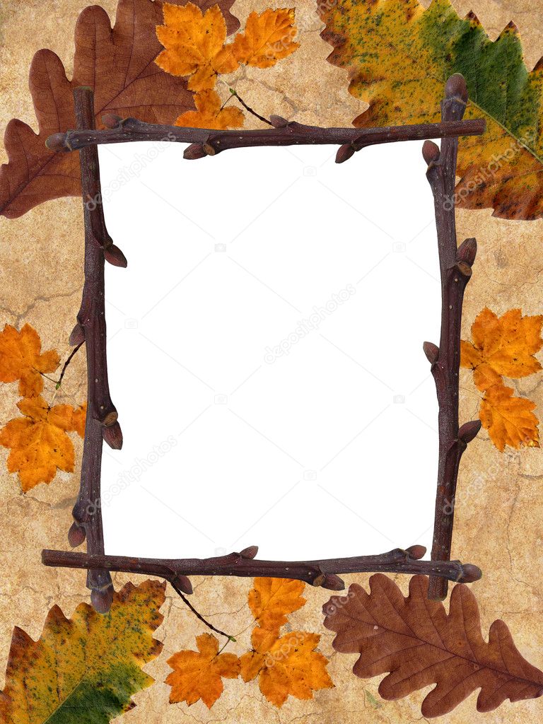 Rusty leaves frame
