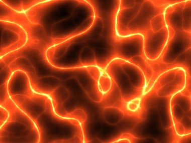 Orange electricity fractals clipart