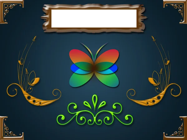 Cartão de visita borboleta — Fotografia de Stock