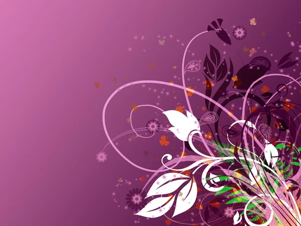 Absztrakt background vele lila virágos — 스톡 사진