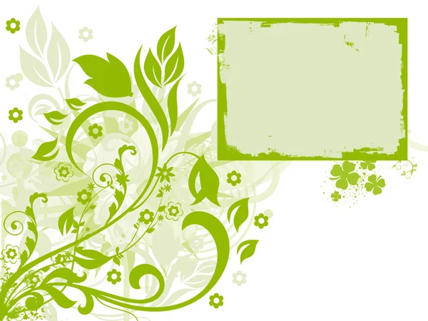Зеленая цветочная карта — стоковое фото