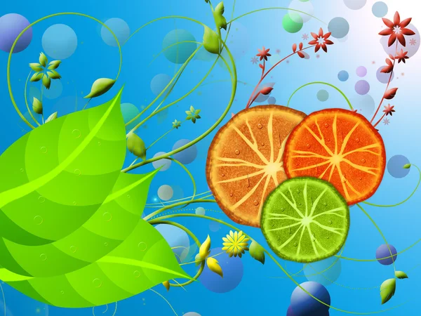 Limone verde e arancio — Foto Stock