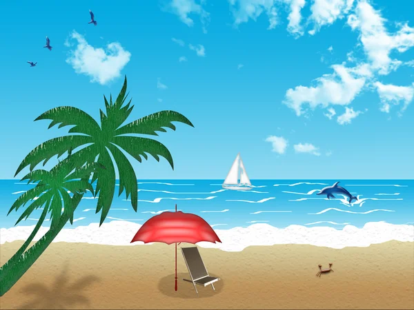 Plaża wakacje — Zdjęcie stockowe