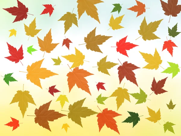 Autumn rusty leaves pattern — Stock Photo, Image