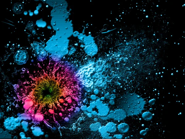 Splash kleur water — Stockfoto