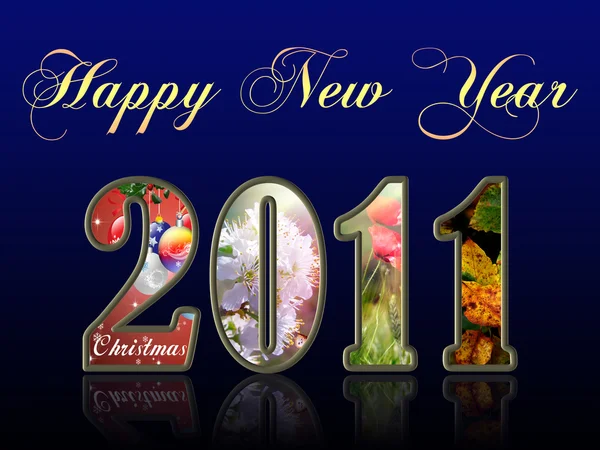2011 Happy New Year illustration — Stock Photo, Image