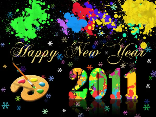2011 Happy New Year illustration — Stock Photo, Image
