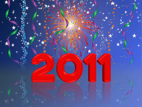 Новогодняя иллюстрация 2011 года — стоковое фото