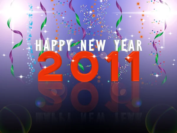 2011 gelukkig Nieuwjaar illustratie — Stockfoto