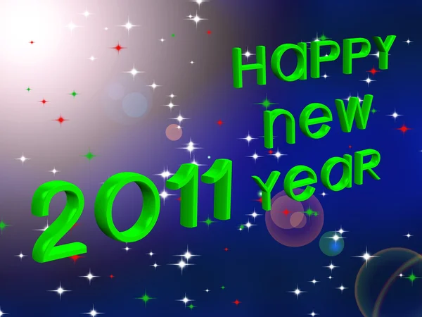 2011 gelukkig Nieuwjaar illustratie — Stockfoto