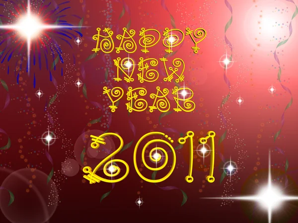 2011 happy new year illustration — Stock Photo, Image
