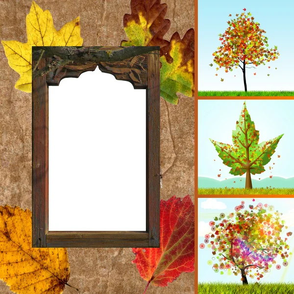 Autumn collage illustration — Stock Photo, Image