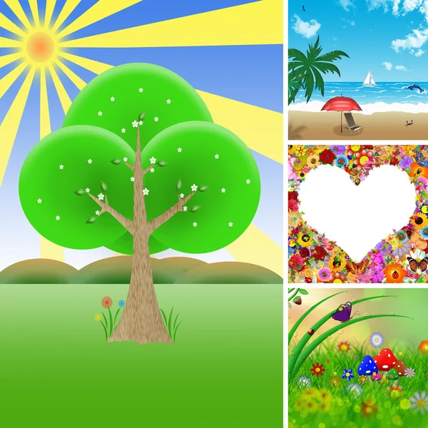 Summer images collage — Stock Photo, Image