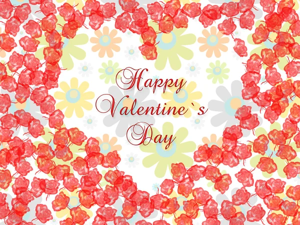 Valentýna Karty Pozdravy Ilustrace Tvarem Červené Srdce — Stock fotografie