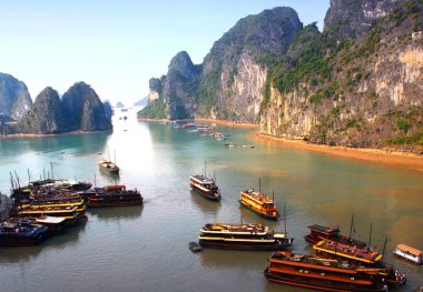 Sea trip in the Ha Long Bay, Vietnam clipart