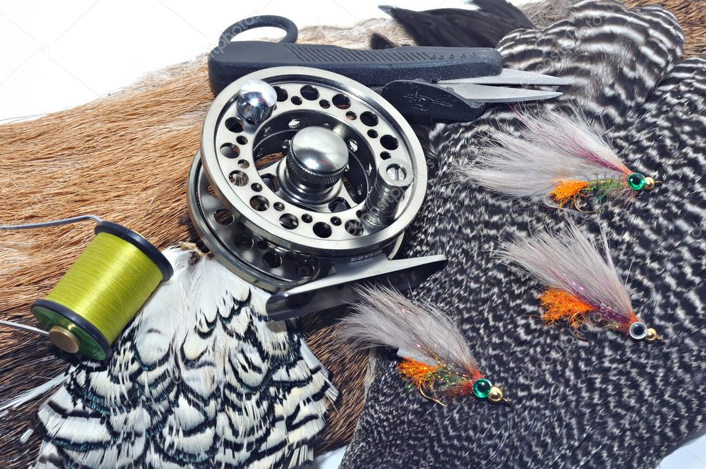 Fly fishing tackle — Stock Photo © shivashiva555 4962370