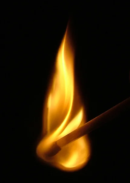 Flaming Match — Stock Photo, Image
