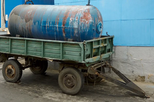 stock image Old green trailer