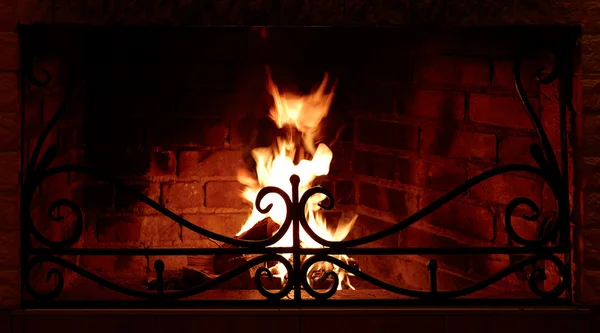 暖炉の火 ロイヤリティフリーのストック画像