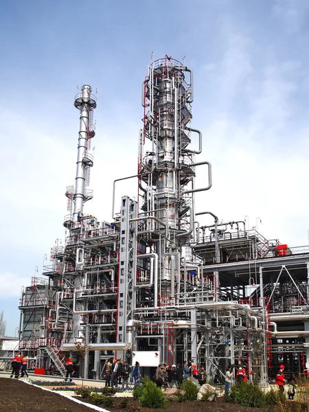 Fábrica de refinação de petróleo — Fotografia de Stock