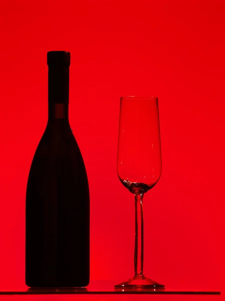 Rotweinglas Auf Hellem Hintergrund — Stockfoto