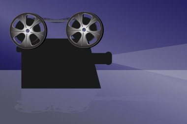 Cinema video projector clipart
