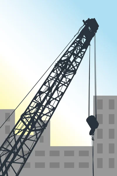 Mobile crane — Stock Vector
