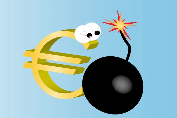 Έκρηξη ευρώ欧元爆炸 — 图库矢量图片