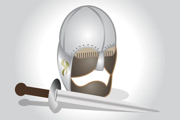 Barbarian helmet — Stock Vector