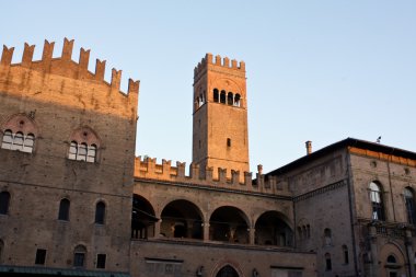 Olay yerinden piazza maggiore from bologna, İtalya