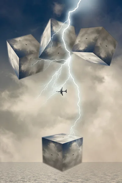 Flight under storm — Stock Photo, Image