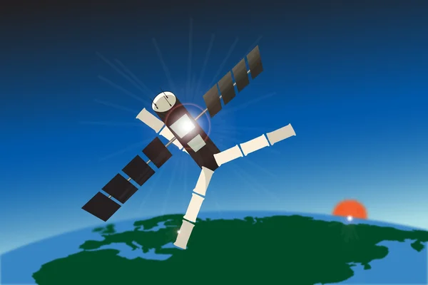 Komunikační satelit — Stockový vektor