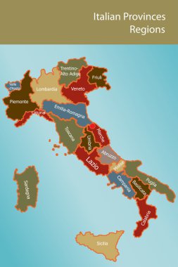 Map of Italy clipart